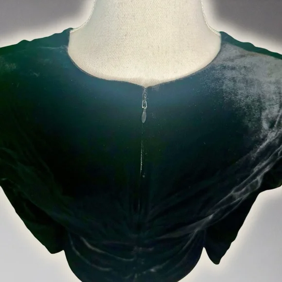 NWT Veronica Beard Black ‘Pelona’ Velvet Ruched Long Sleeve Top Size 2 - Picture 12 of 16